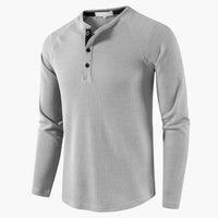 Luca | Stilvolles Langarmshirt im Casual Style – Hellgrau