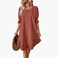 Melina | Stilvolles Kleid – Braun