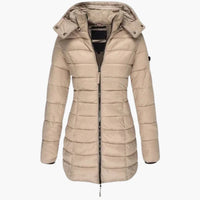 Hanna | Elegante Daunenjacke Luxus – Khaki