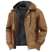 Dwayne - Wärmende Kapuzenjacke für Herren – Braun