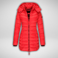 Badith | Gefütterter Wintermantel – Rot