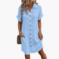 Johanna | Polokleid – Blau