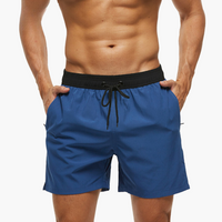 Schnelltrocknende Stretchshorts für Herren - Ideal für Sport & Freizeit – Hellblau schwarz