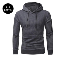 ASTHON  – Herbst-KapuzenHoodie für Männer – Dunkelgrau