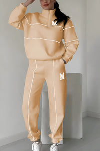 Mandy - Lässiges Zweiteiler-Set – Khaki