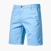 Herren Baumwollshorts mit Gummibund und Seitentaschen – Himmelblau