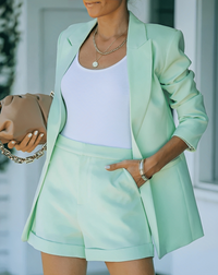 Adeline Blazer und Shorts Set – Minzgrün
