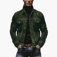 Otto | Retro Cordjacke mit Mehreren Taschen – Olivgrün