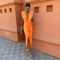 Mercy | Elegantes und raffiniertes Kleid für Frauen – Orange