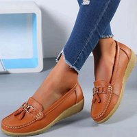 Damen Quaste Slip Auf Halbschuhe | Lässig – Orange