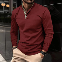 OLIVER – Langarm-Polo mit stylischem Kragen – Rot