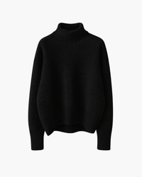 Daryana – Weicher Rollkragen Pullover – Schwarz