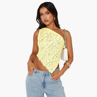 Emily | Spitzen Top – Gelb