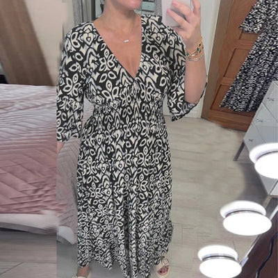 Mhara | Chic Kleid mit ausgestellten Ärmeln