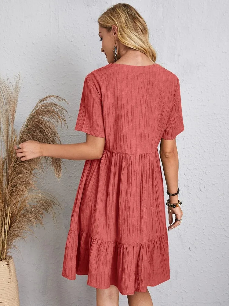 Gwendolyn - Elegantes Rüschen-Lose-Kleid