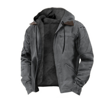 Herrenjacke mit Kapuzenform | Übergangsgeeignet – Grau