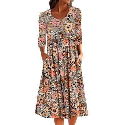 Linnea - Boho Casual Midi Kleid