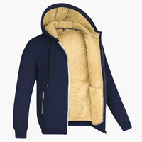Erik | Fleece-Kapuzenpullover für Männer – Dunkelblau