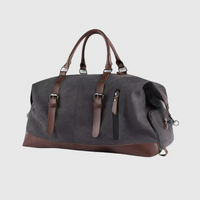 Samamet | Herren Vintage Reisetasche | Großes Fassungsvermögen – Grau