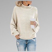 Natascha | Lockerer Winter Strickpullover – Weiß