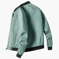 Herrenjacke mit Rippkragen und Taillentaschen – Grün