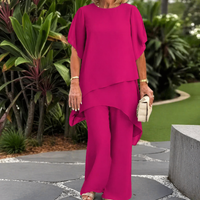 Jessenia - Set aus Lagenlook-Tunika und Hose – Rosa