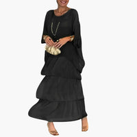 Gisela | Elegantes langes Kleid – Schwarz