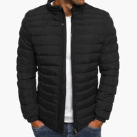 Leichte Steppjacke mit Reißverschluss - Herren Übergangsjacke – Schwarz