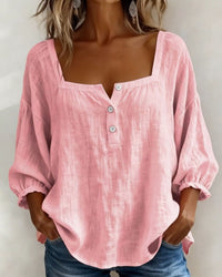 Zoe | Elegante Bluse Damen Eckiger Stil – Rosa