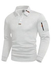 Ephraim – Strukturiertes Poloshirt Mit Ärmeltasche – Weiß
