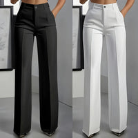 Aurora | Hoch taillierte Hose Damen für besondere Anlässe – Beliebtes Set: Schwarz+Weiß