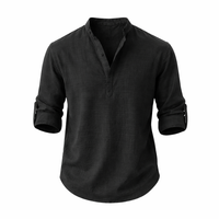 Jonas | Moderne Bluse im leichten Design – Schwarz