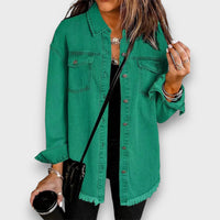 Karela – Klassische Jeansjacke – Grün
