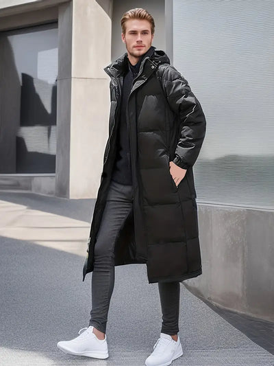 Dishce | Warme lange gesteppte Winterjacke für Männer