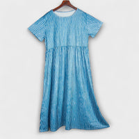 Elena | Auffälliges Midi-Kleid Damen – Blau