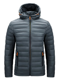 Clemens® | Elegante Jacke mit Kapuze – Grau