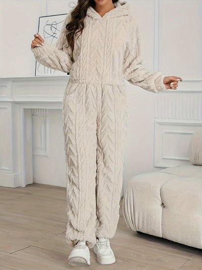 Leythia | Damen Elegantes Langarm-Fleece Hoodie Set