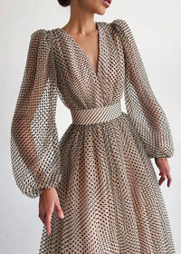Emina - Elegantes Kleid – Khaki