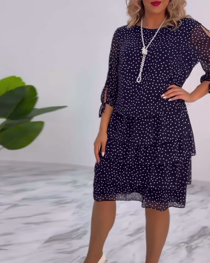 Rebekka - Schichtkleid mit Polka Dots