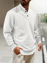 Warriner – Langärmliges Sweatshirt Mit Geometrischem Muster – Weiß