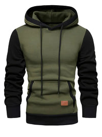 Ferguson – Langarm Kapuzenpullover Mit Tasche – Oliv