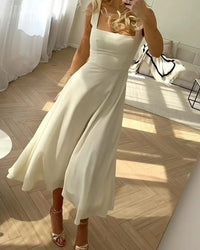 Damen Kleid | Lange Ausführung für festliche Anlässe – Weiß