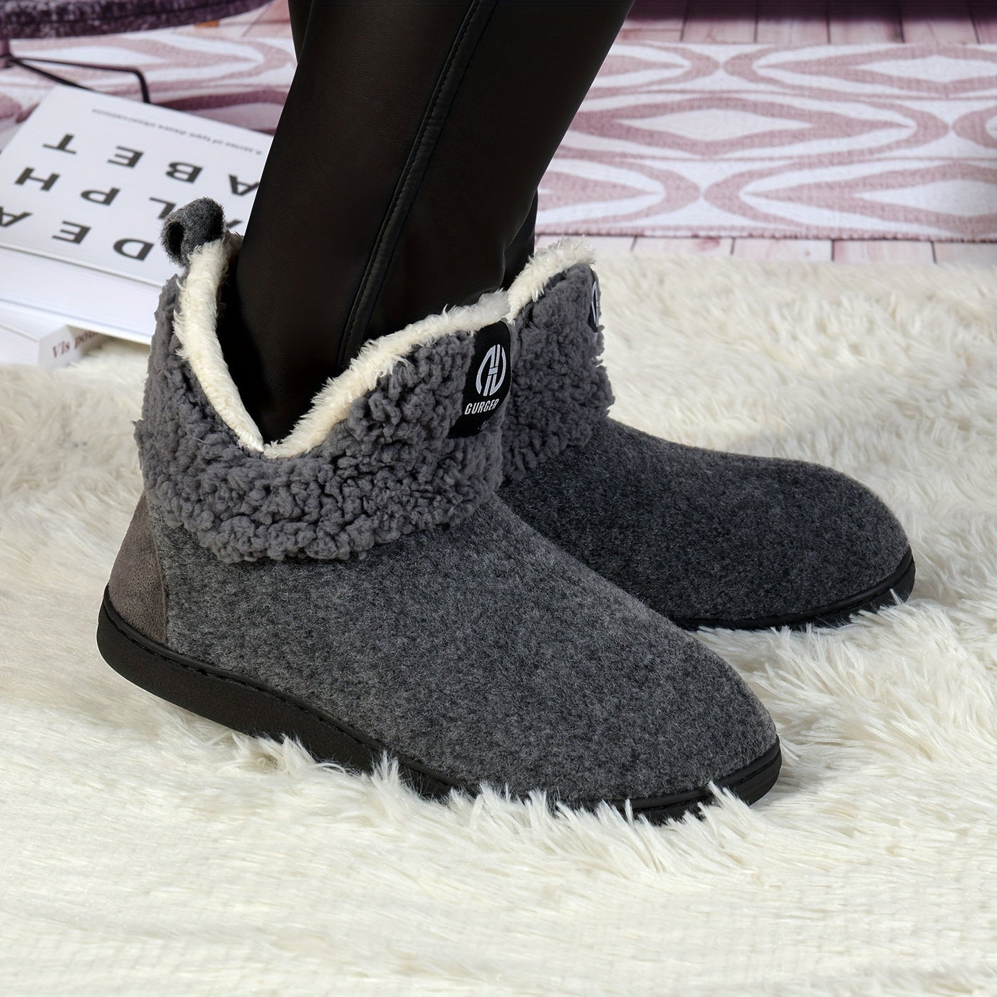 Reilithia | Kuschelige Fleece-Hausschuh-Stiefeletten für maximalen Komfort