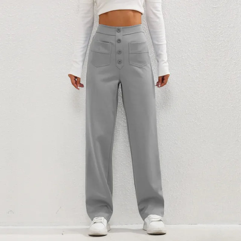 Zara - Elastische hochtaillierte Hose