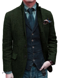 Dvian – Elegante Jacke Mit Knöpfen – Grün
