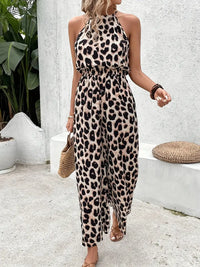 Lita – Neckholder-Jumpsuit mit Leopardenmuster – Leo-Muster