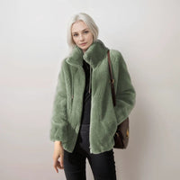 CARLA - FLEECEJACKE MIT REISSVERSCHLUSS – Grün