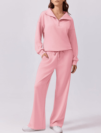 SASKIA - PULLOVER UND WEITE JOGGINGHOSE – Rosa