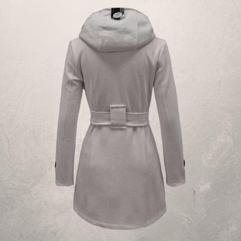 Lehmann Modehaus | Damen Kaschmirmantel mit Kapuze und Gürtel