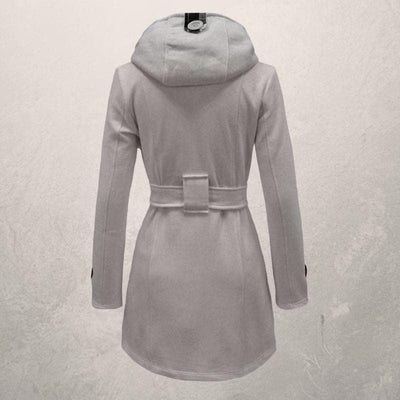 Lehmann Modehaus | Damen Kaschmirmantel mit Kapuze und Gürtel